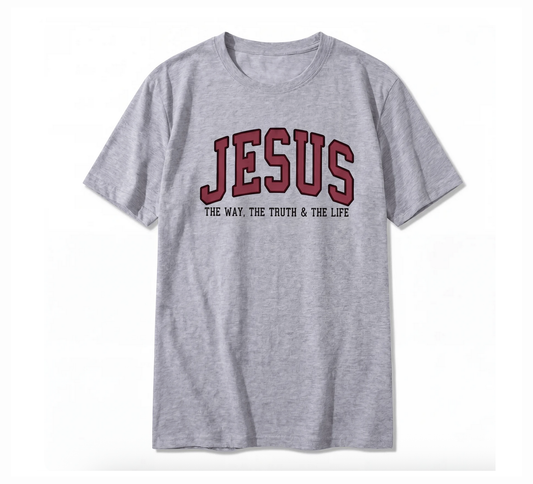 Jesus The Way The Truth and The Life Varsity T-Shirt
