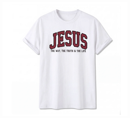 Jesus The Way The Truth and The Life Varsity T-Shirt