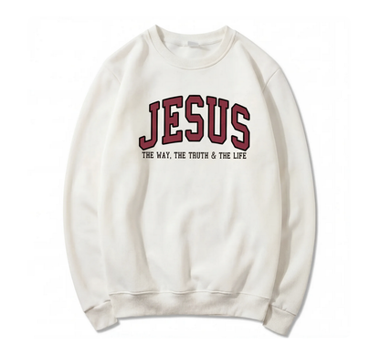 Jesus The Way The Truth and The Life Varsity Sweatshirt